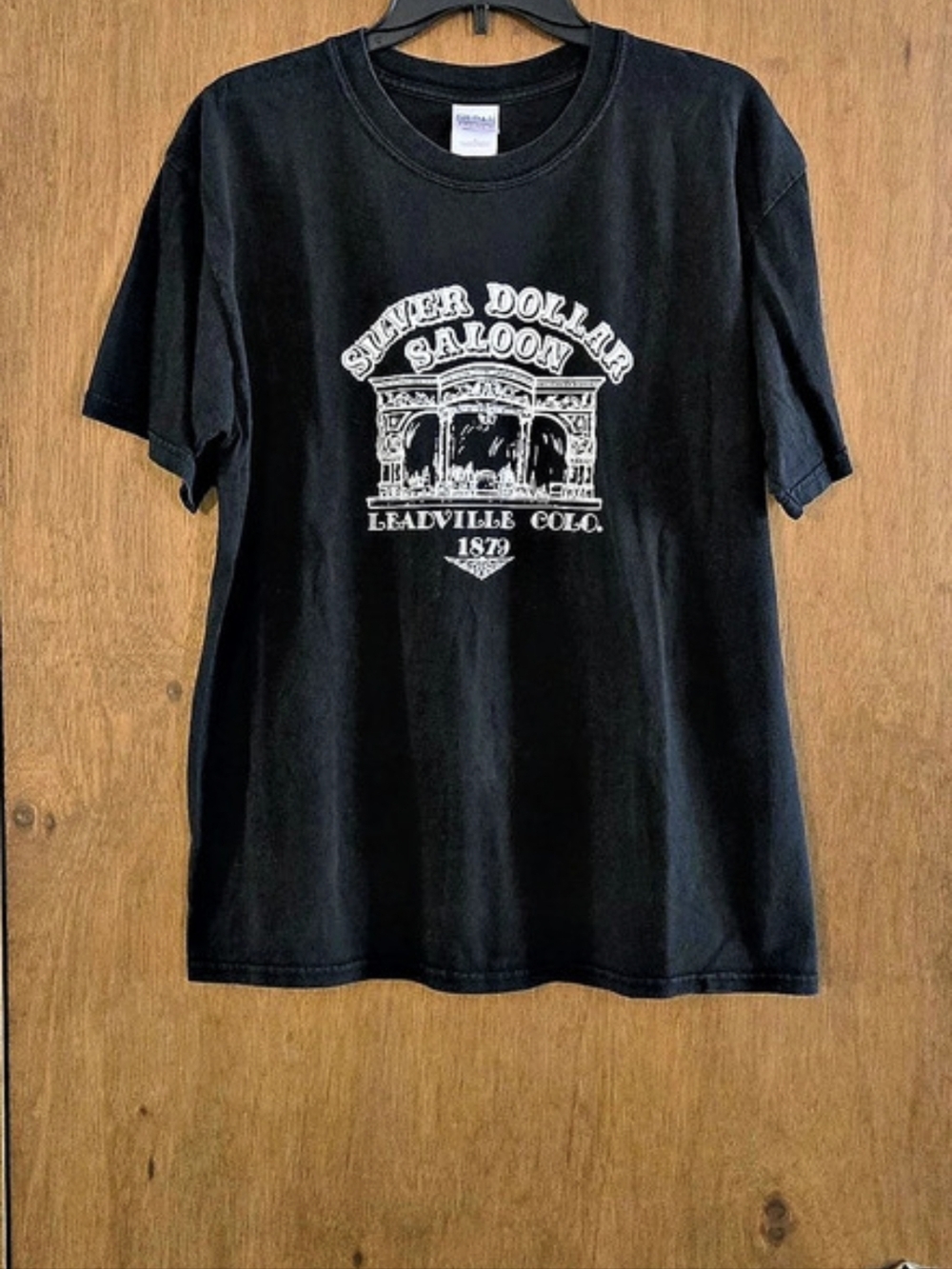 Gildan Silver Dollar Saloon Leadville Colo T-Shirt Black